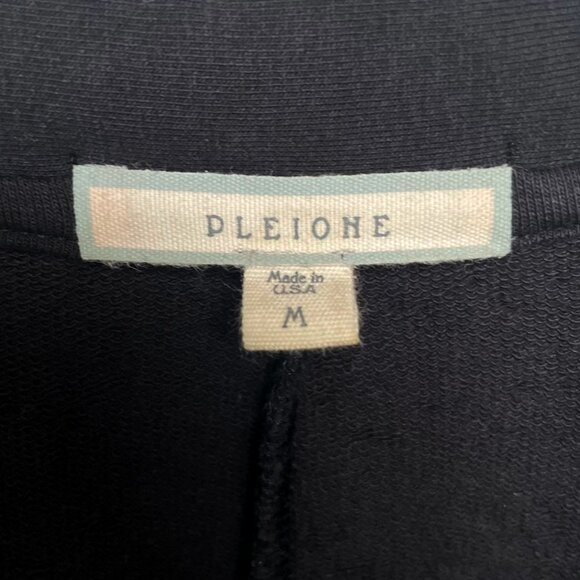 Black One-Button Cotton Stretch Blazer — Made in USA — Pleione Size M - Picture 10 of 12